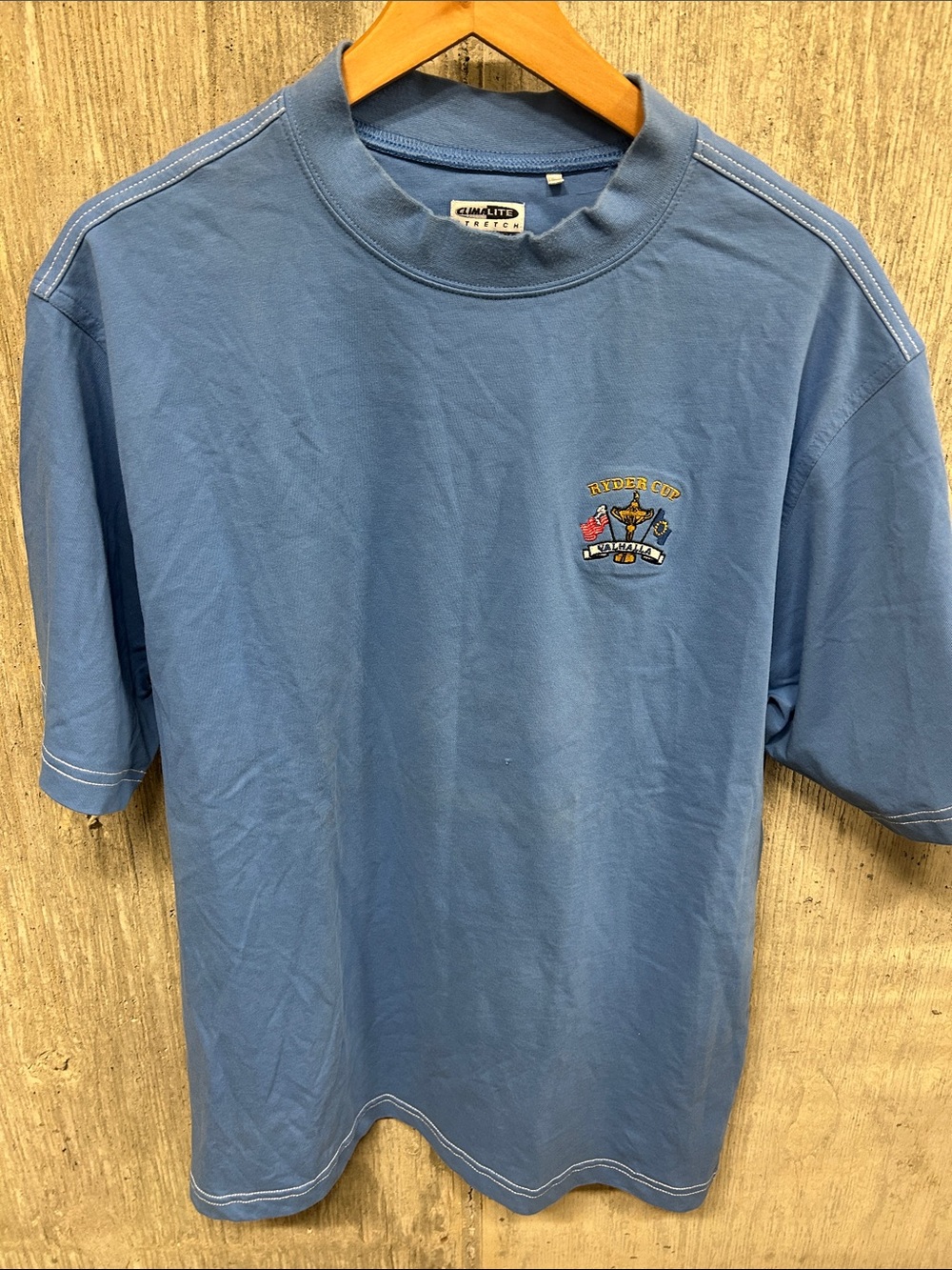 Classic Adidas Ryder Cup‎ Valhalla Short Sleeve Tee - Blue Medium